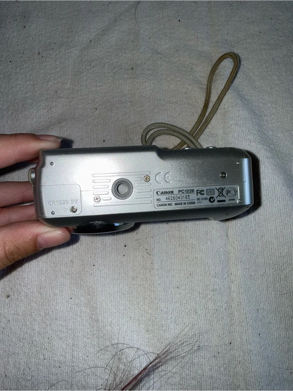 Canon Silver Power Shot A460 Compact Digital Camera with Blue Samsonite Case